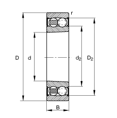 {(dio)S 2213-K-2RS-TVH-C3, (j) DIN 630 ˜ʵҪߴ, FF 1:12ɂ(c)ܷ