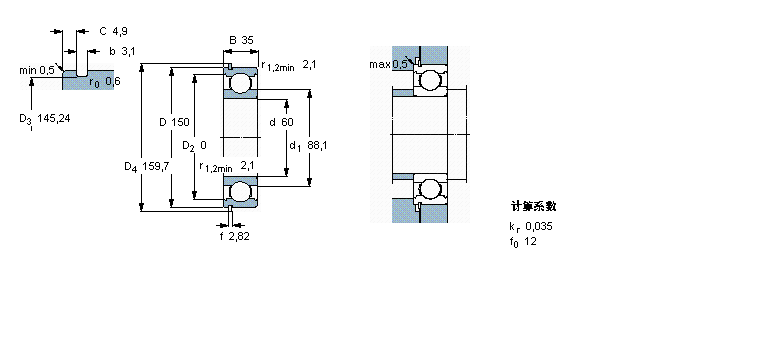 SKF S, Уֹӭh(hun), m6312-ZNRӱD