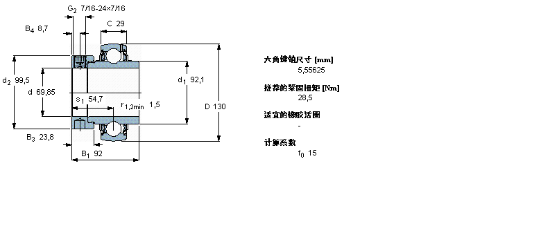 SKF Y-S, ƫih(hun), YEL 2-2FCWYEL212-207-2FCWӱD