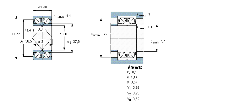 SKF ǽ|S, 7304BECBMӱD