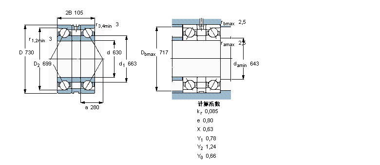 SKF ǽ|S, У䌦(du)b, (du)䌦(du)718/600AC/DBVQ074ӱD