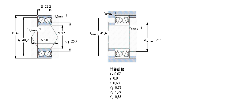 SKF ǽ|S, p, ܷ3303A-2RS1TN9/MT33ӱD