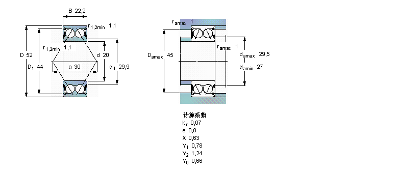 SKF ǽ|S, p, ܷ3304A-2RS1/MT33ӱD