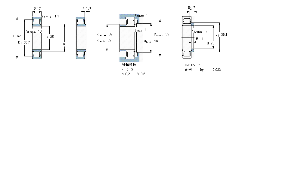 SKF ALS, , NJ OӋNJ305ECPӱD