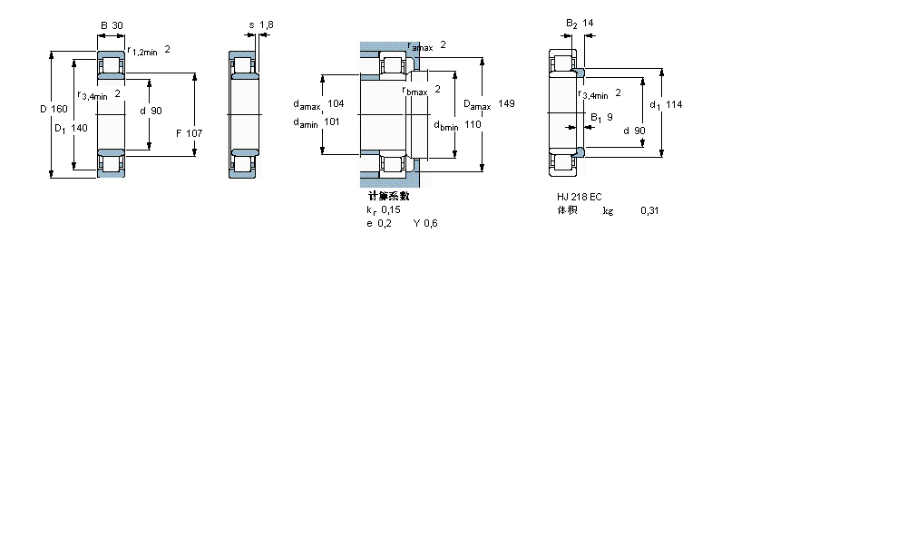 SKF ALS, , NU O(sh)Ӌ(j)NU218ECMLӱD
