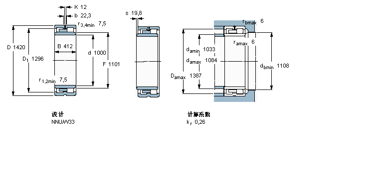 SKF ALS, p, NNU K, AF̓(ni)NNU40/1000KM/W33ӱD