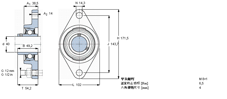 SKF ڸߜصY-SІԪmԪEAS, ӢSFYT1.1/2TF/VA228ӱD