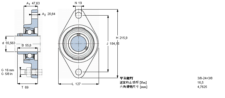 SKF ڸߜصY-SІԪmԪEAS, ӢSFYT2.3/16TF/VA201ӱD