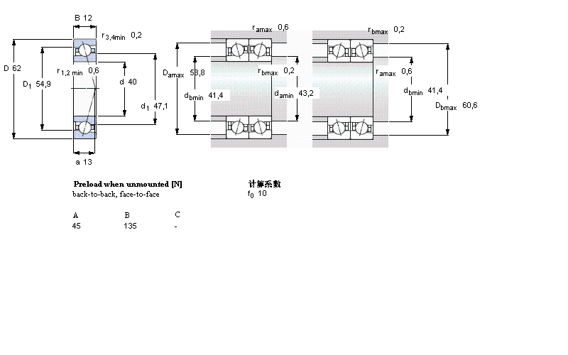 SKF ǽ|S, , CD, contact angle 15°71908CD/P4AӱD