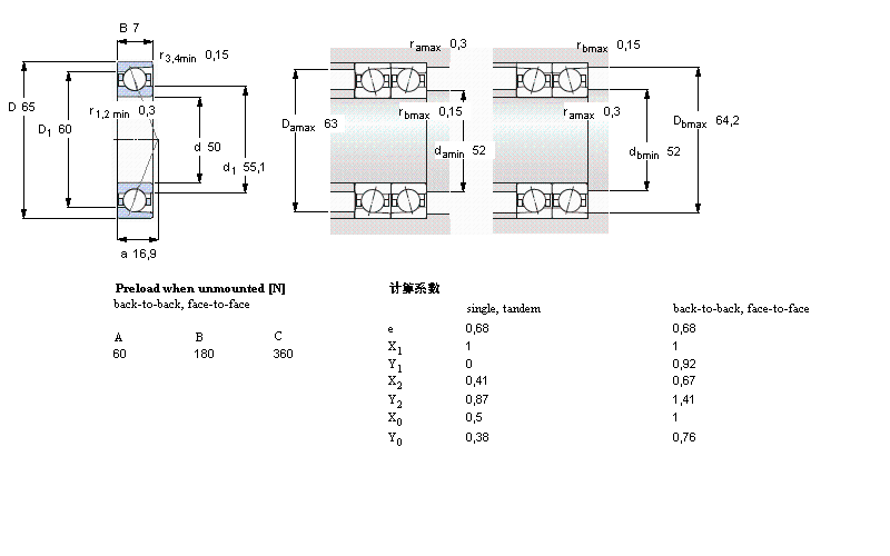 SKF ǽ|S, , CD, contact angle 15°7209CD/P4AӱD
