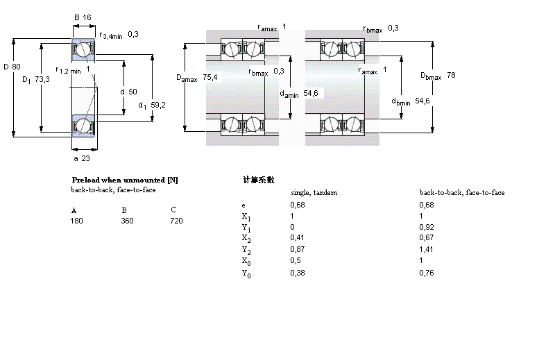 SKF ǽ|S, , S .. ACD/HC, sealed, contact angle 25°, hybridS7010ACD/HCP4AӱD