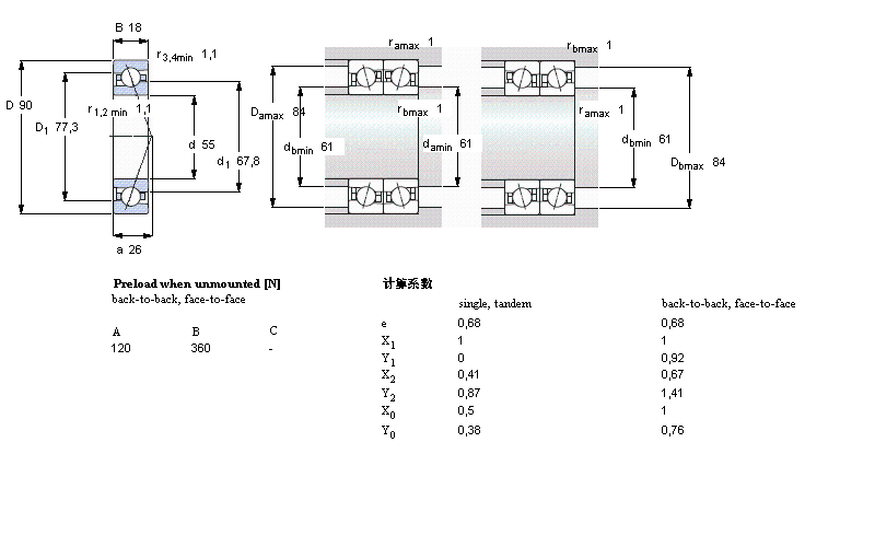 SKF ǽ|S, , ACD, contact angle 25°7011ACD/P4AӱD