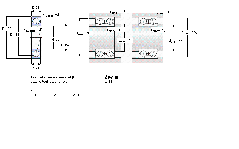 SKF ǽ|S, , CD/HC, contact angle 15°, hybrid7211CD/HCP4AӱD