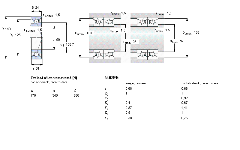 SKF ǽ|S, , CE, contact angle 15°7018CE/P4AӱD