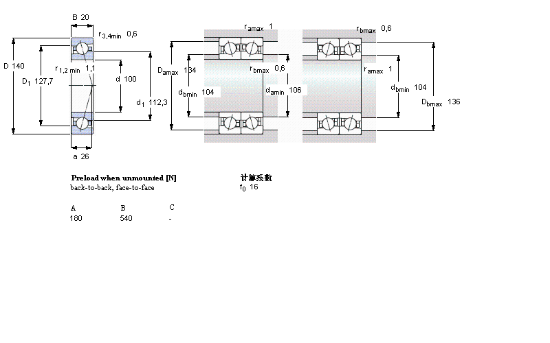 SKF ǽ|S, , CD, contact angle 15°71920CD/P4AӱD