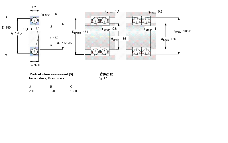 SKF ǽ|S, , CD, contact angle 15°, hybrid, super-precision71830CD/HCP4AӱD
