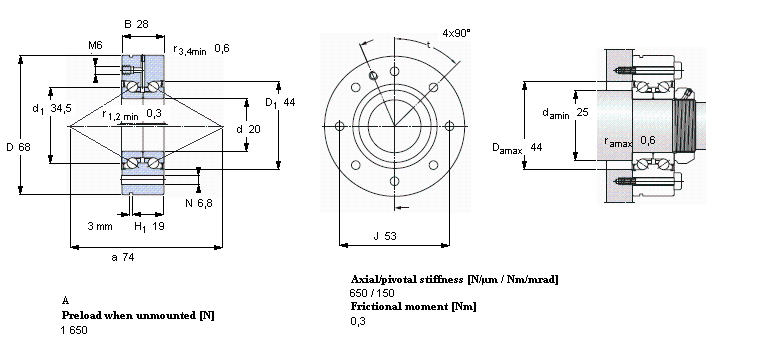 SKF ǽ|S for screw drives, double direction, for bolt mountingBEAM020068-2RSӱD