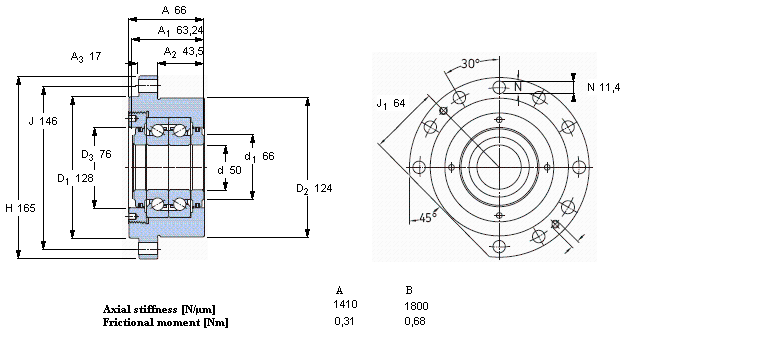SKF ǽ|S for screw drives, cartridge units with flanged housingFBSA210/DBӱD