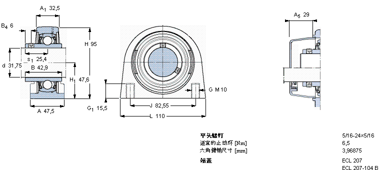 SKF Y-ʽSԪ, ̻Sƽ^iʳƷИI(y)Ļ֬, SSYFL30TR/VE495ӱD