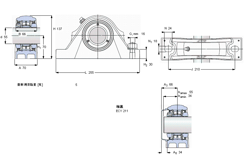 SKF LSʽSԪ, SKF ConCentra, locating units, radial shaft sealsSYNT55FTFӱD