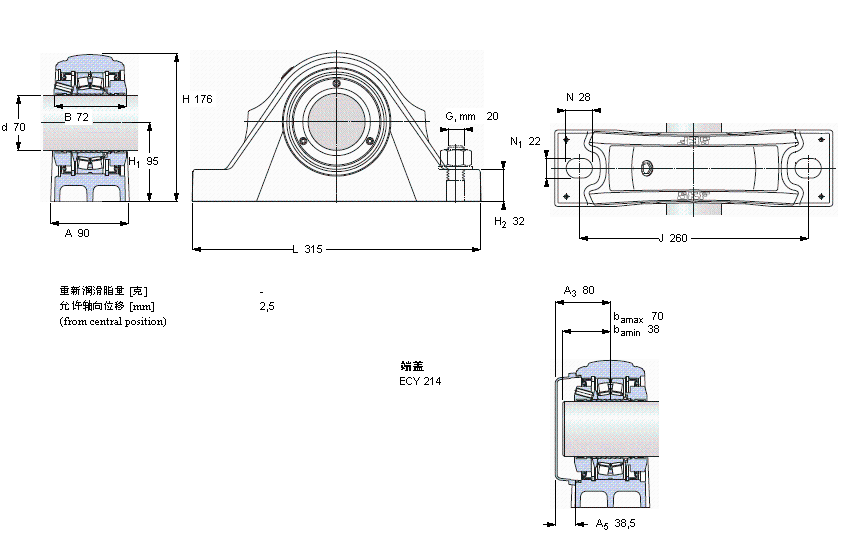 SKF LSʽSԪ, SKF ConCentra, non-locating units, labyrinth sealsSYNT70LTSӱD