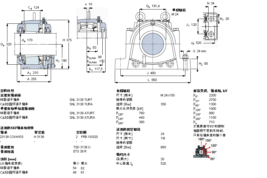 SKF ʷʽS, SNL, ڰboSУͷ, 鹫SSSNL3038TURTӱD