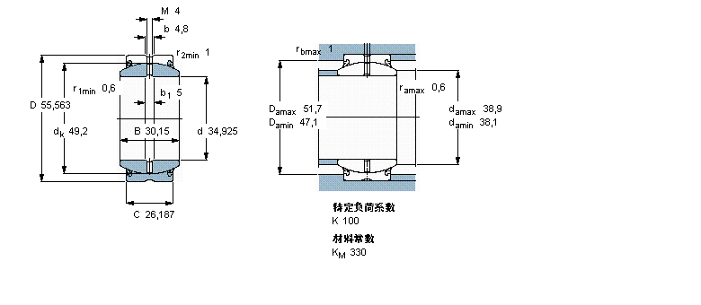 SKF ҪSo(h)ď滬(dng)S, 䓌(du), oܷ,ӢƳߴGEZ106ESӱD